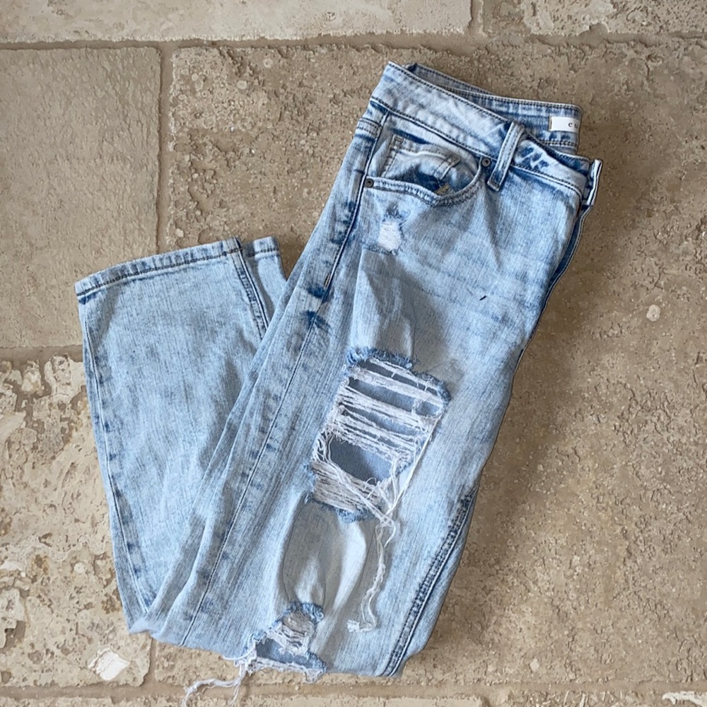 Eunina Frankie’s Low Rise Distressed Girlfriend Jeans